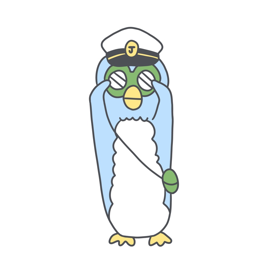 JERAの青いペンギンのキャラクター